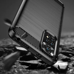 Husa Xiaomi Redmi Note 11 / Poco M4 Pro Arpex Carbon Silicone - Negru Negru