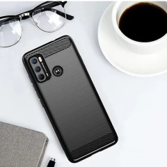 Husa Motorola Moto G60 Arpex Carbon Silicone - Negru Negru