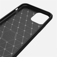 Husa iPhone 11 Pro Arpex Carbon Silicone - Negru Negru