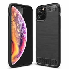 Husa iPhone 11 Pro Arpex Carbon Silicone - Negru Negru