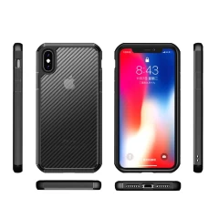 Husa iPhone X / XS / 10  Arpex CarbonFuse - Negru Negru