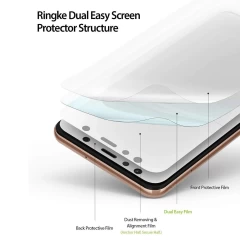 Pachet 2x Folie Sticla Samsung Galaxy A7 2018 Ringke Dual Easy Full - Clear Clear