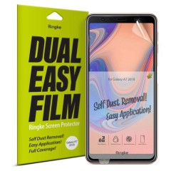 Pachet 2x Folie Sticla Samsung Galaxy A7 2018 Ringke Dual Easy Full - Clear
