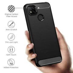 Husa Xiaomi Redmi 9C NFC / Redmi 9C Arpex Carbon Silicone - Negru Negru