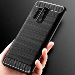 Husa OnePlus 8 Pro Arpex Carbon Silicone - Negru Negru