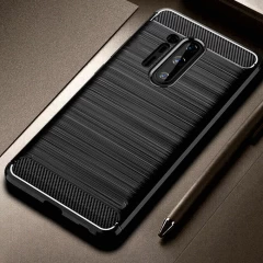 Husa OnePlus 8 Pro Arpex Carbon Silicone - Negru Negru