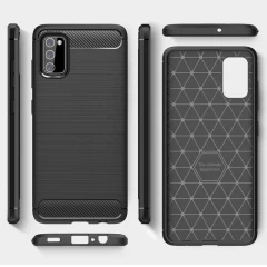 Husa Samsung Galaxy A02s Arpex Carbon Silicone - Negru Negru