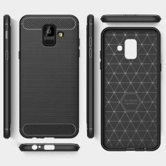 Husa Samsung Galaxy A6 2018 Arpex Carbon Silicone - Negru Negru