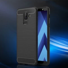Husa Samsung Galaxy A6 Plus 2018 Arpex Carbon Silicone - Negru Negru