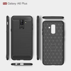 Husa Samsung Galaxy A6 Plus 2018 Arpex Carbon Silicone - Negru Negru
