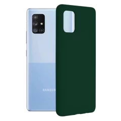 Husa Samsung Galaxy A71 Arpex Soft Edge Silicone - Verde Inchis Verde Inchis