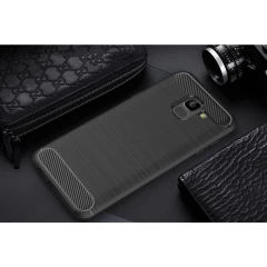 Husa Samsung Galaxy J6 2018 Arpex Carbon Silicone - Negru Negru