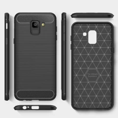 Husa Samsung Galaxy J6 2018 Arpex Carbon Silicone - Negru Negru