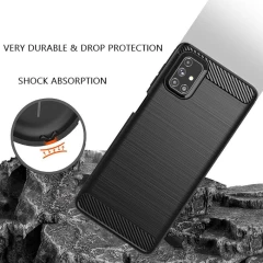 Husa Samsung Galaxy M51 Arpex Carbon Silicone - Negru Negru