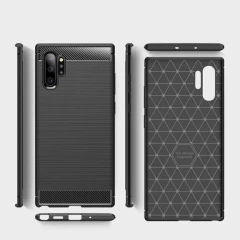Husa Samsung Galaxy Note 10 Plus / Note 10 Plus 5G Arpex Carbon Silicone - Negru Negru
