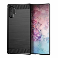 Husa Samsung Galaxy Note 10 Plus / Note 10 Plus 5G Arpex Carbon Silicone - Negru Negru