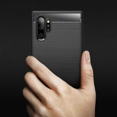 Husa Samsung Galaxy Note 10 Plus / Note 10 Plus 5G Arpex Carbon Silicone - Negru Negru