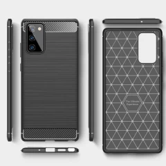 Husa Samsung Galaxy Note 20 4G / Note 20 5G Arpex Carbon Silicone - Negru Negru
