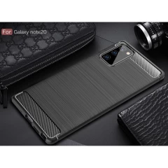 Husa Samsung Galaxy Note 20 4G / Note 20 5G Arpex Carbon Silicone - Negru Negru
