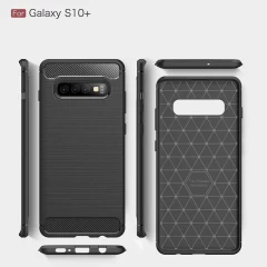 Husa Samsung Galaxy S10 Plus Arpex Carbon Silicone - Negru Negru