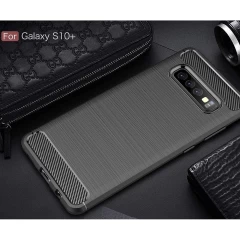 Husa Samsung Galaxy S10 Plus Arpex Carbon Silicone - Negru Negru