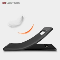 Husa Samsung Galaxy S10 Plus Arpex Carbon Silicone - Negru Negru