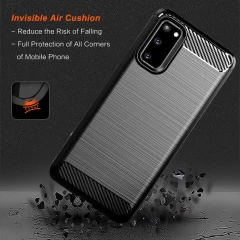 Husa Samsung Galaxy S20 / S20 5G Arpex Carbon Silicone - Negru Negru