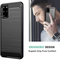 Husa Samsung Galaxy S20 Plus / S20 Plus 5G Arpex Carbon Silicone - Negru Negru