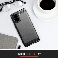 Husa Samsung Galaxy S20 Plus / S20 Plus 5G Arpex Carbon Silicone - Negru Negru