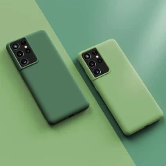 Husa Samsung Galaxy S21 Ultra Arpex Soft Edge Silicone - Verde Inchis Verde Inchis