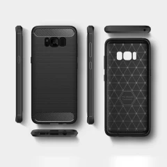 Husa Samsung Galaxy S8 Plus Arpex Carbon Silicone - Negru Negru