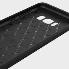 Husa Samsung Galaxy S8 Plus Arpex Carbon Silicone - Negru Negru