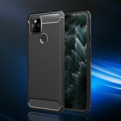 Husa Google Pixel 4a 5G / 5 XL Arpex Carbon Silicone - Negru Negru