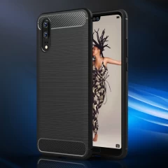 Husa Huawei P20 Arpex Carbon Silicone - Negru Negru