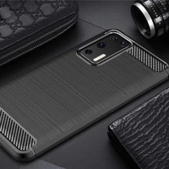 Husa Huawei P40 Pro Arpex Carbon Silicone - Negru Negru