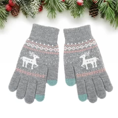 Manusi TouchScreen Arpex Raindeer Woolen ST0002 - Gri Gri