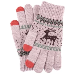 Manusi TouchScreen Arpex Raindeer Woolen ST0002 - Khaki Khaki