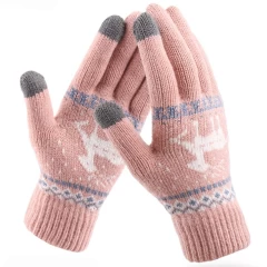 Manusi TouchScreen Arpex Raindeer Woolen ST0002 - Roz Roz