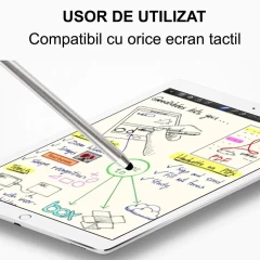 Stylus Pen Arpex, 2in1 universal, Android, iOS, aluminiu, JC01 - Rosu Rosu