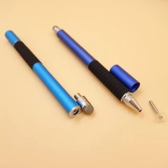 Stylus Pen Arpex, 2in1 universal, Android, iOS, aluminiu, JC02 - Albastru Inchis Albastru Inchis