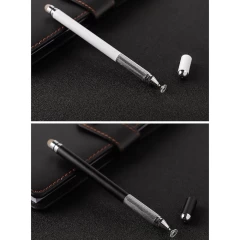 Stylus Pen Arpex, 2in1 universal, Android, iOS, aluminiu, JC03 - Alb Alb