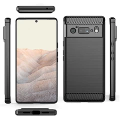 Husa Google Pixel 6 Pro Arpex Carbon Silicone - Negru Negru