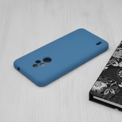 Husa Motorola Moto E7 Arpex Soft Edge Silicone - Albastru Denim Albastru Denim