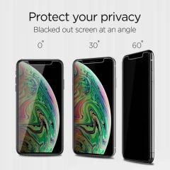 Folie Sticla iPhone 11 / XR Spigen Privacy Glass.TR - Black Black