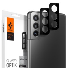 Pachet 2x Folie Camera Samsung Galaxy S21 Spigen Optik.TR - Black