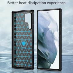 Husa Samsung Galaxy S22 Ultra Arpex Carbon Silicone - Black Black