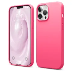 Husa iPhone 13 Pro Max Casey Studios Premium Soft Silicone - Flamingo Fuchsia 