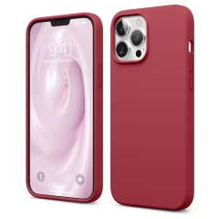 Husa iPhone 13 Pro Max Casey Studios Premium Soft Silicone - Flamingo Burgundy 