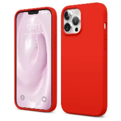 Husa iPhone 13 Pro Max Casey Studios Premium Soft Silicone - Orange Red 