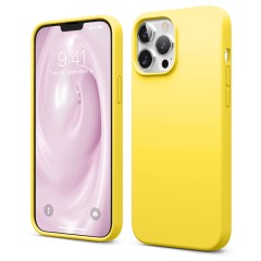 Husa iPhone 13 Pro Max Casey Studios Premium Soft Silicone - Yellow